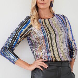 Cleo Rainbow Sequin Shirt